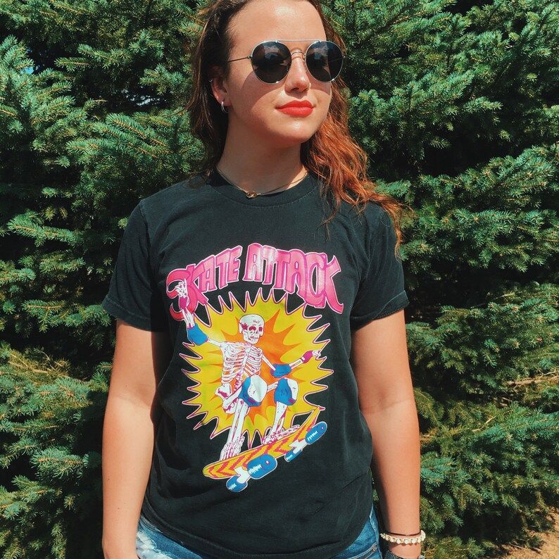 New Skate Attack T Shirtyouth Mediumadult Small