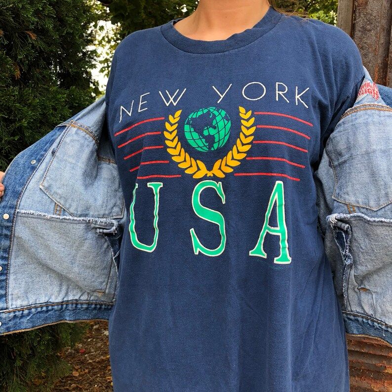 New York Usa Short Sleeve Shirtlarge