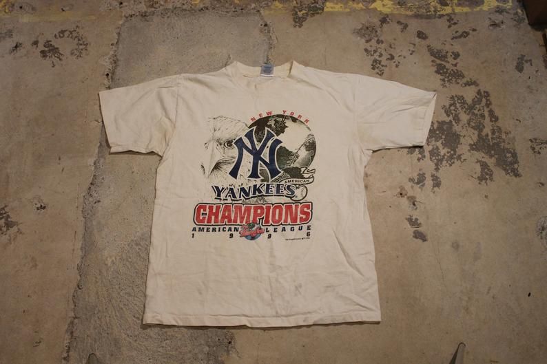 New York Yankees 96' Championship Graphic Mlb Streetwear Fashion Baseball Fan Gear Shirt
