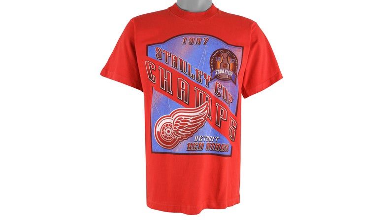 Nhl Detroit Red Wings Stanley Cup Champs Big Logo 1997 Shirt