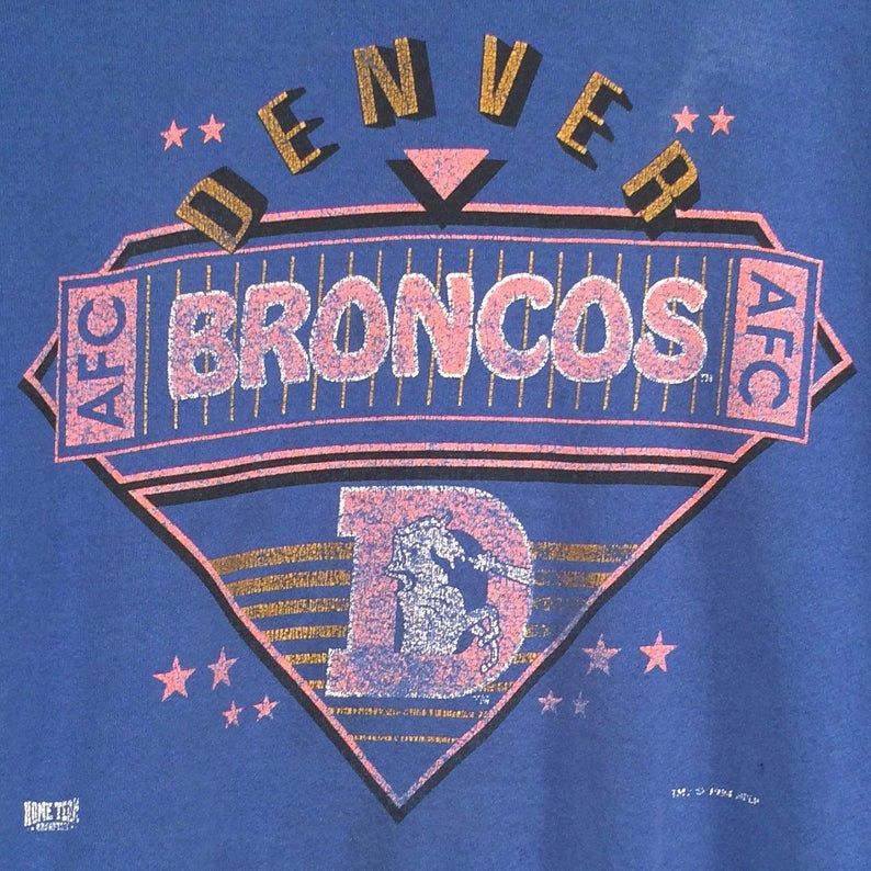 Nice 90S Afc Denver Brocos Sweatshirt Vintage 1994 Nfl Football Crew Neck By Nutmeg Home Team Advantage John Elway