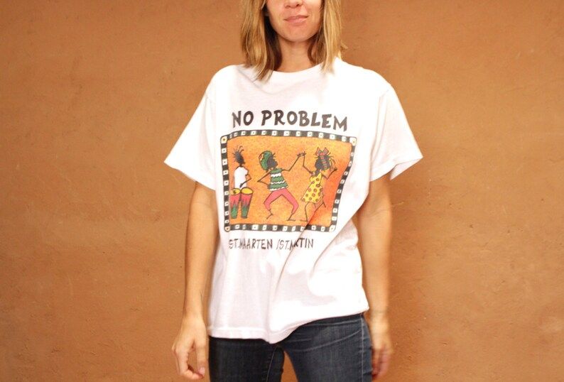 No Problem Vintage 90S White T Shirt