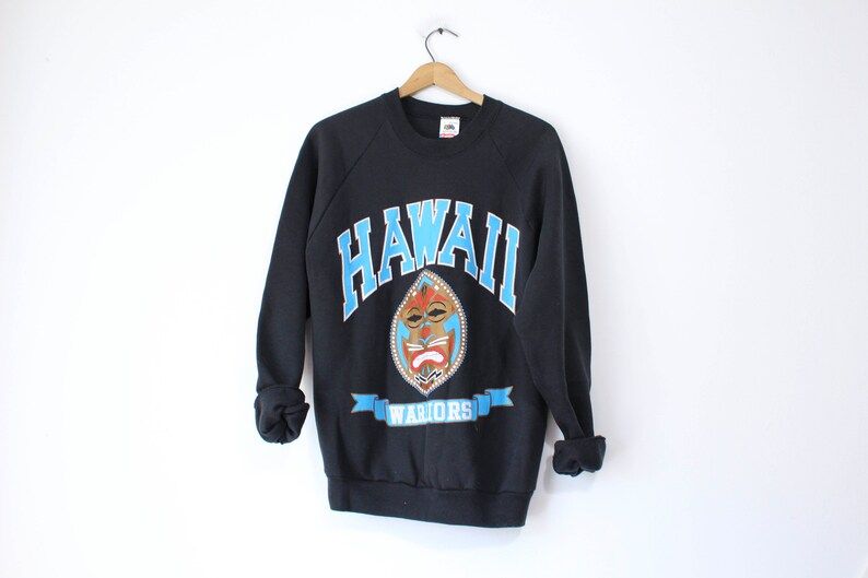 Nwt New With Tag Vintage Black University Of Hawaii Rainbow Warriors Sweatshirt