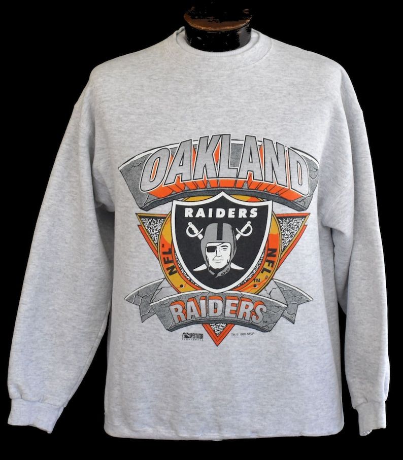 Oakland Raiders Sweatshirt Vintage 90S Raider Nation Pullover 1990S Nfl Jumper oakland raiders sweatshirt vintage 90s raider nation pullover 1990s nfl jumper o9qdl