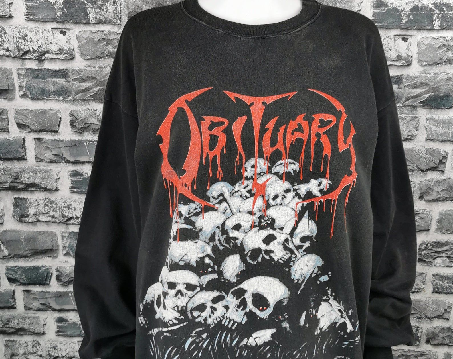 Obituary 1991 Vintage / Very Rare Skulls Pullover