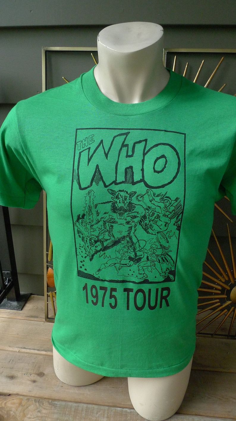 Old Stock 1975 The Who Shirt Single Sided Single Stitched Deadstock Unworn Screen Stars