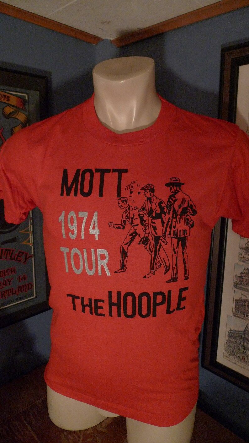 Old Stock Dated 1974 Mott The Hoople Shirt Deadstock Unworn Mint Single Sided Screen Stars C Licensed By Roach 1973