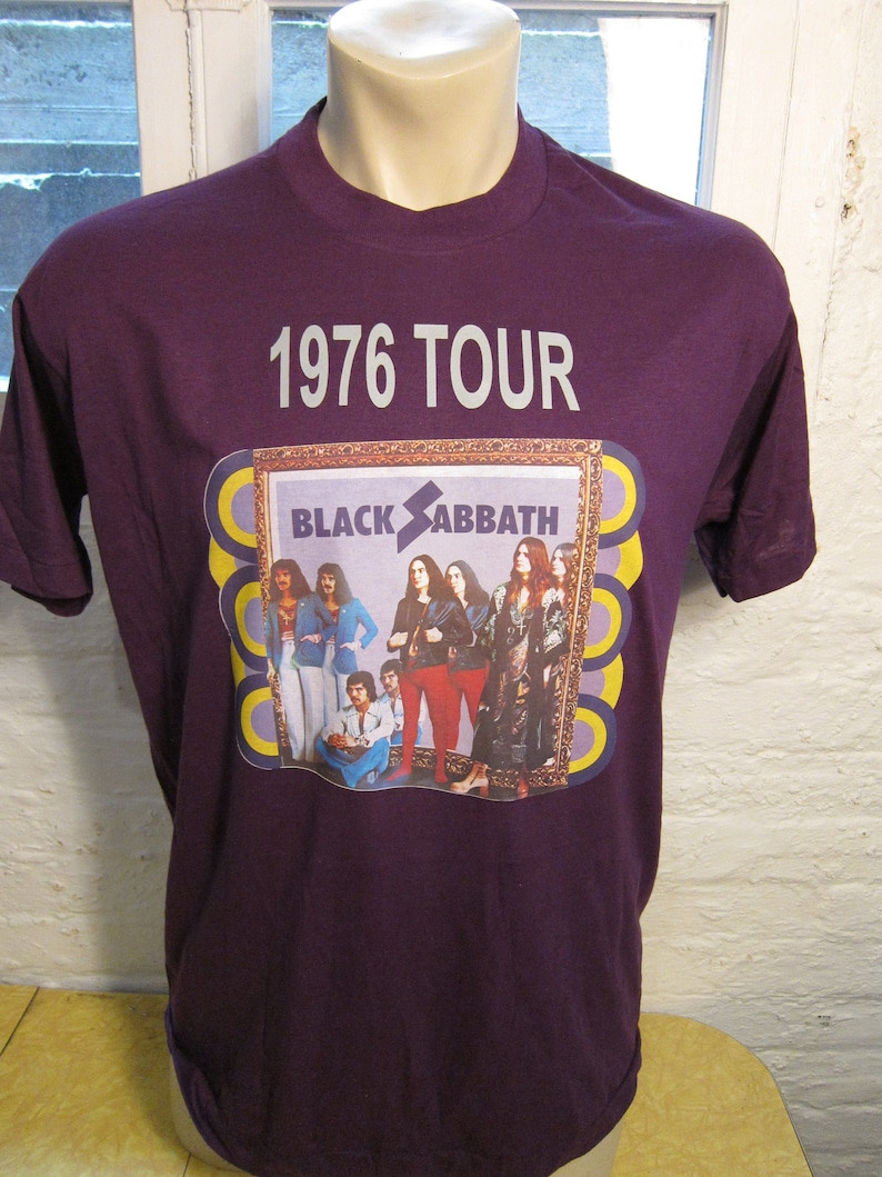 Old Stock Dated 1976 Black Sabbath Shirt Deadstock Unworn Single Sided Screen Stars C Licensed By Quantum 1976