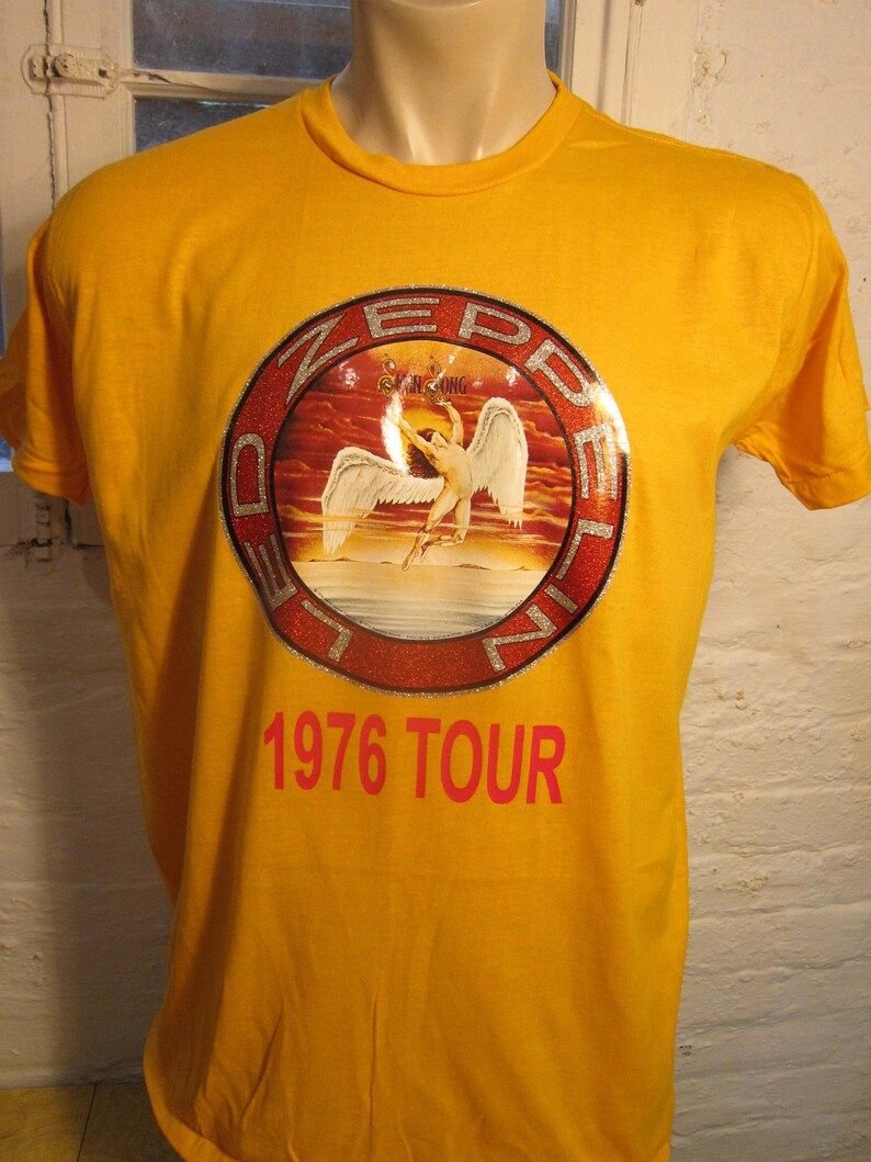 Old Stock Dated 1976 Led Zeppelin Shirt Single Sided Deadstock Unworn