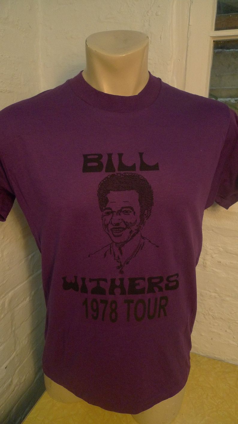 Old Stock Dated 1978 Bill Withers Shirt Single Sided Deadstock Unworn Single Stitched Screen Stars