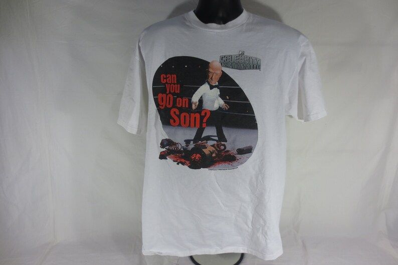 Oneita 1998 Celebrity Deathmatch Can You Go On Son T Shirt Tag Size Extra Large