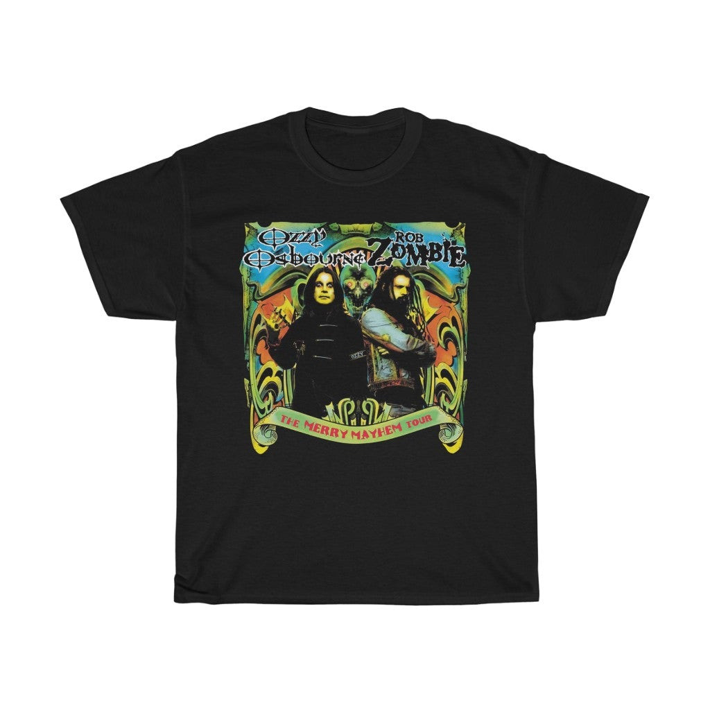Ozzy Osbourne And Rob Zombie Merry Mayhem Tour Unisex Heavy Cotton Tee 211021
