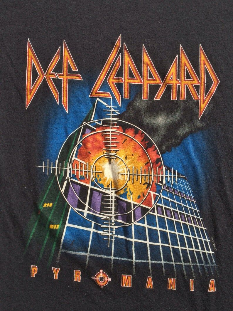 Paper Thin 1983 Def Leppard Pyromania Tour Shirt paper thin 1983 def leppard pyromania tour shirt