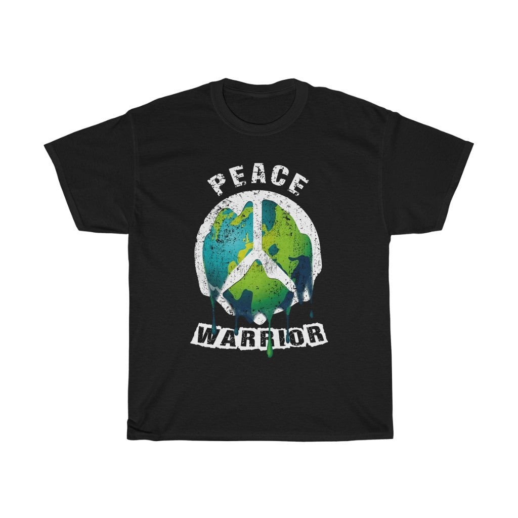 Peace Warrior Tees Peace Sign World Peace On Earth Unisex Heavy Cotton Tee 211116
