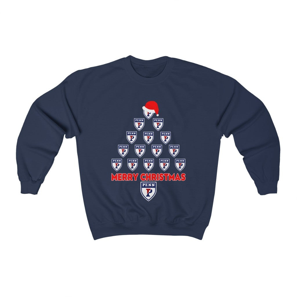 Penn Quakers Ugly Christmas Sweaters Tree Merry Christmas Sweatshirt 211129