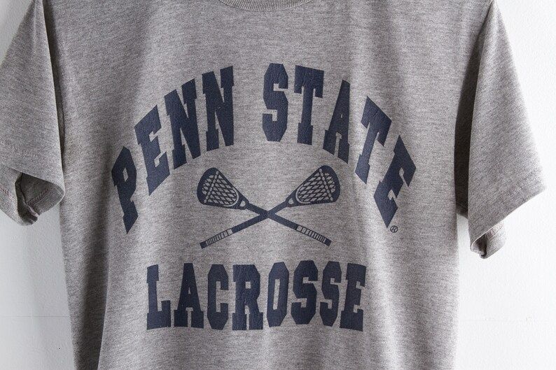 Penn State Lacrosse T Shirt Soft Thin Vintage 90S Tee Unisex Small Gray Spell 0Ut College Sports Tailgate Shirt