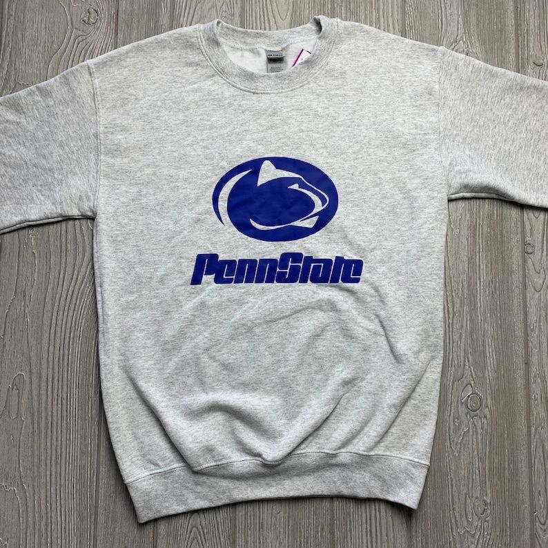 Penn State Nittany Lions Light Gray Crewneck Sweatshirt Pullover Womens Size Xs Small Graphic Print