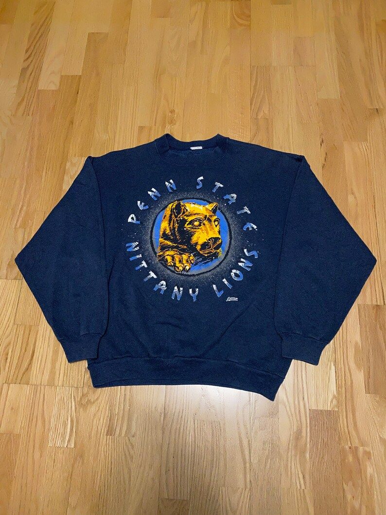 Penn State University Nittany Lions Navy Blue Crew Neck Sweatshirt