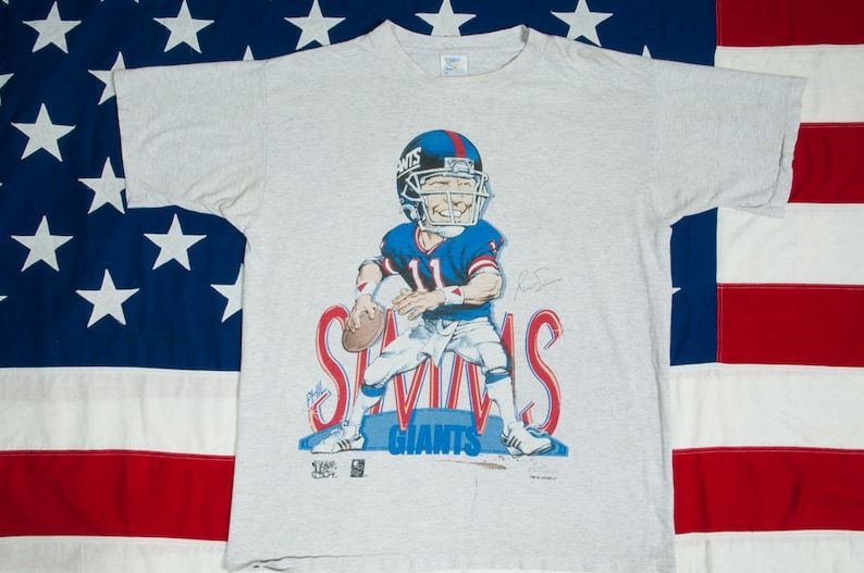 Phil Simms Giants Tshirt Rare Design Shirt