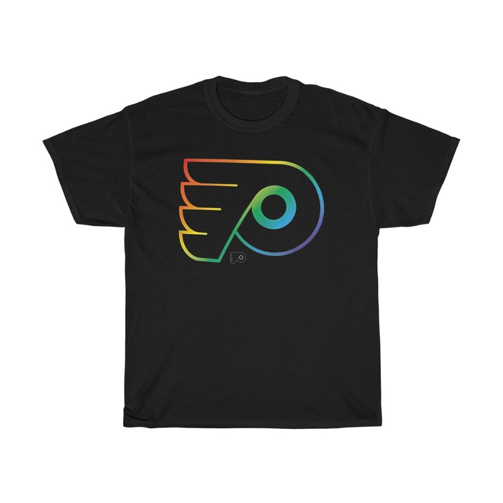 Philadelphia Flyers Fanatics Branded Rainbow Pride Logo Tee 211124