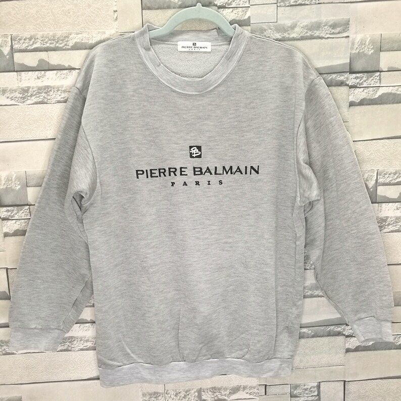 Pierre Balmain Paris Embroidered Spellout Sweatshirt