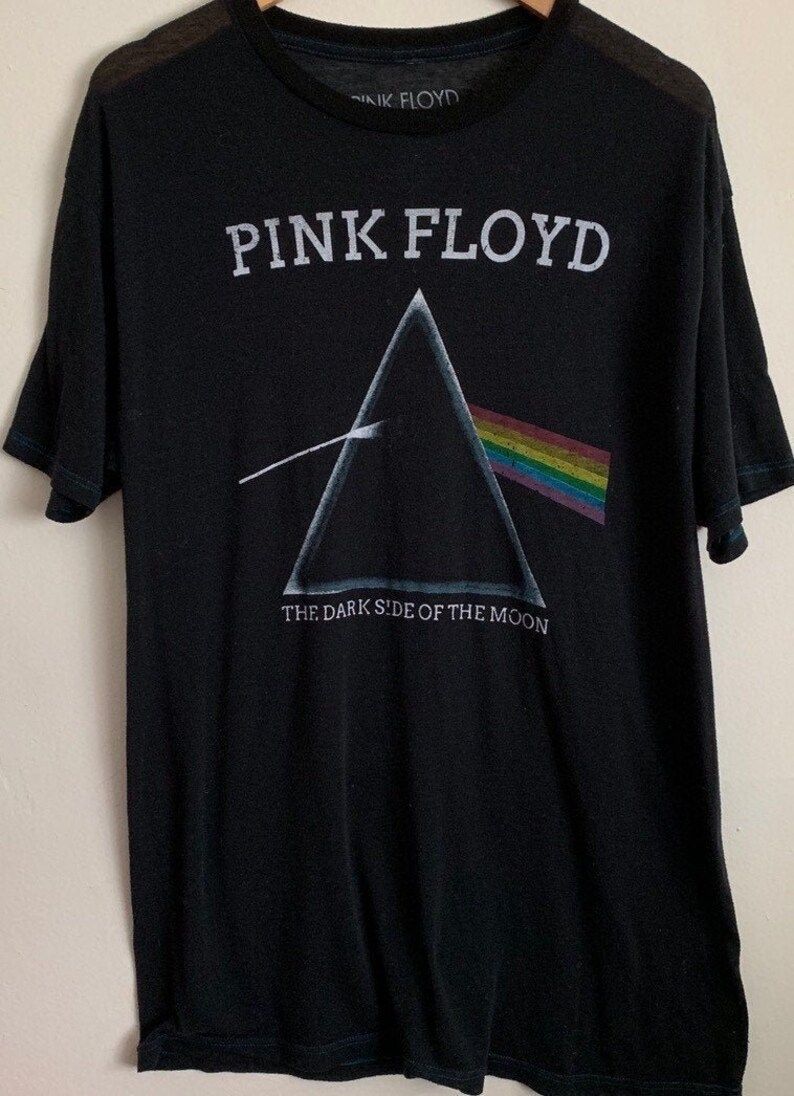 Pink Floyd Dark Side Of The Moon Super Thin Extra Long Soft T Shirt L