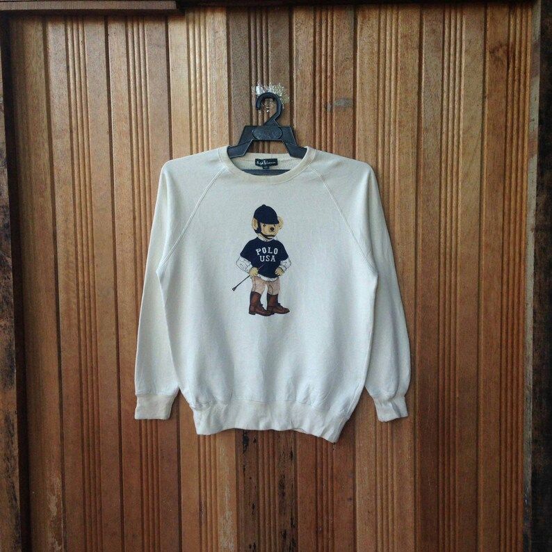 Polo Bear Ralph Lauren Spellout Pullover Jumper Sweatshirt