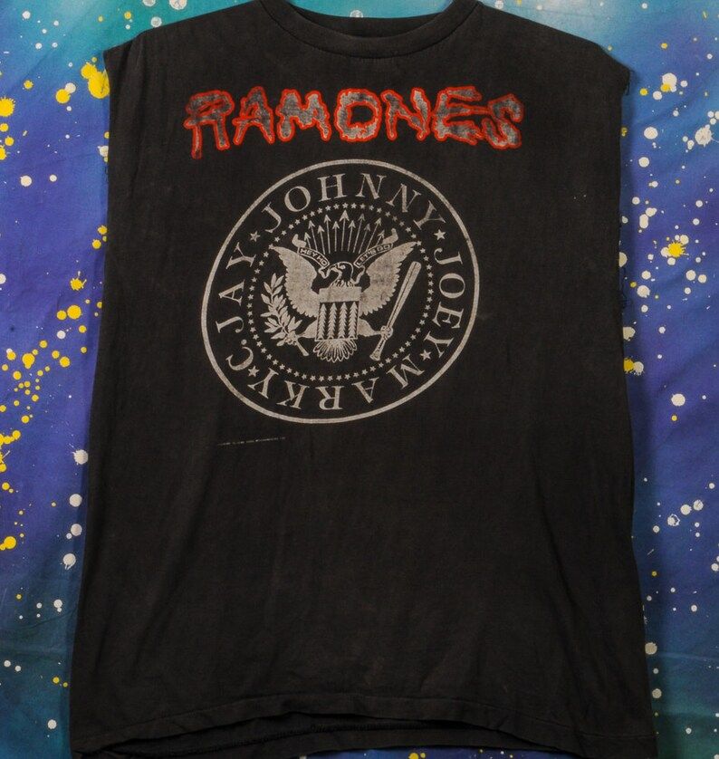 Ramones Brain Drain 1989 Tour Punk Sleeveless