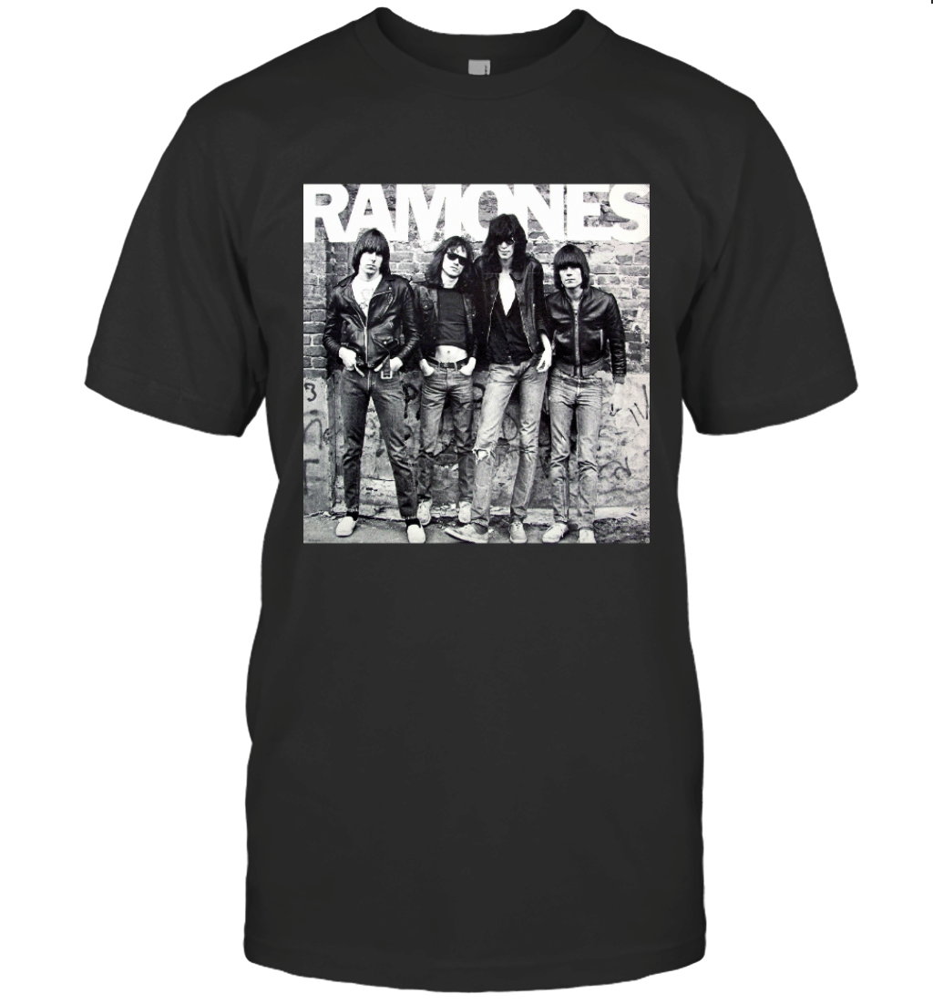 Ramones Men'S Wall Photo T Shirt White T-Shirt