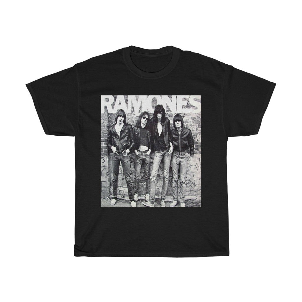 Ramones Mens Wall Photo Unisex Heavy Cotton Tee 211116