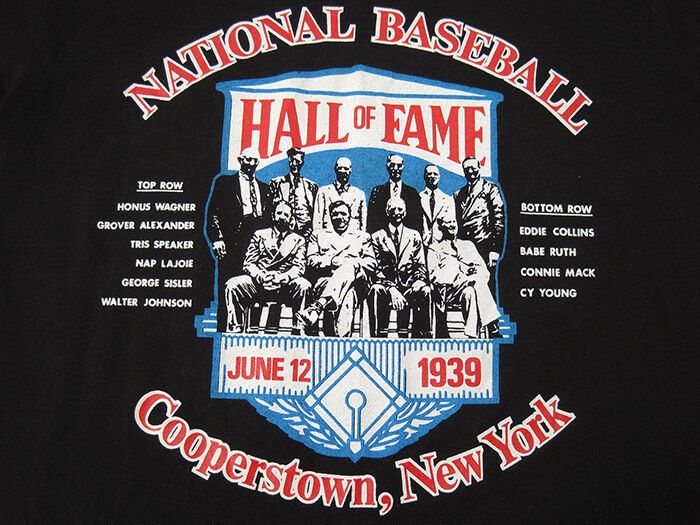 Rare!! 80S Vtg Baseball Hall Of Fame Shirt 1939