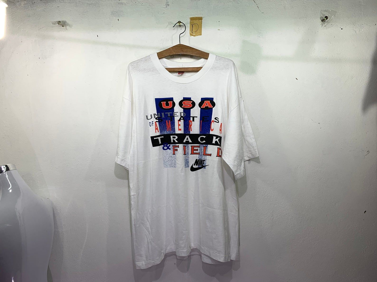 Rare!! Vintage United States Of America Track Field Grey Tag T-Shirt X L