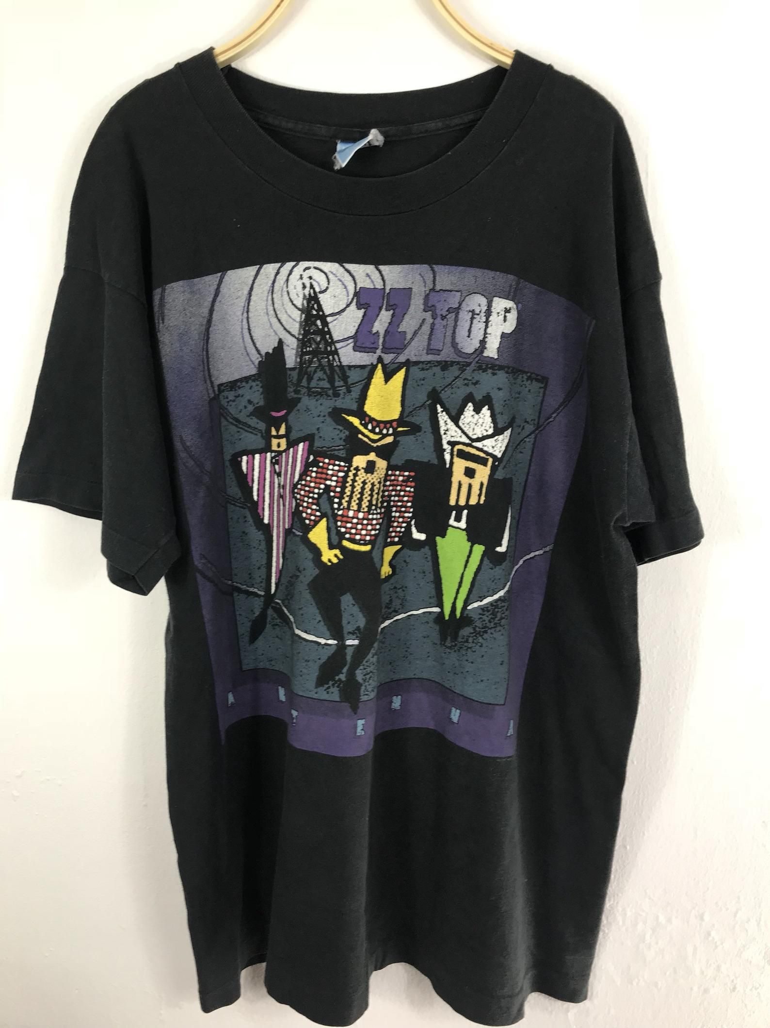 Rare!!Zztop Antenna World Tour Band Shirt