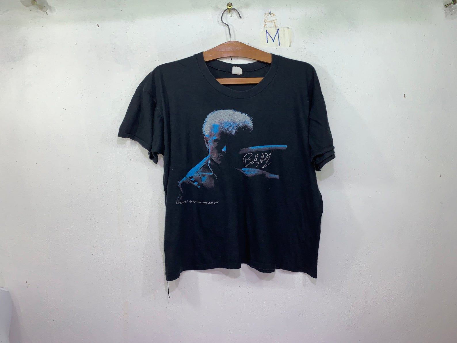 Rare! Billy Idol 1983 Punk Rock Concert Tour Ami By Agreet With Billy Idol T-Shirt L