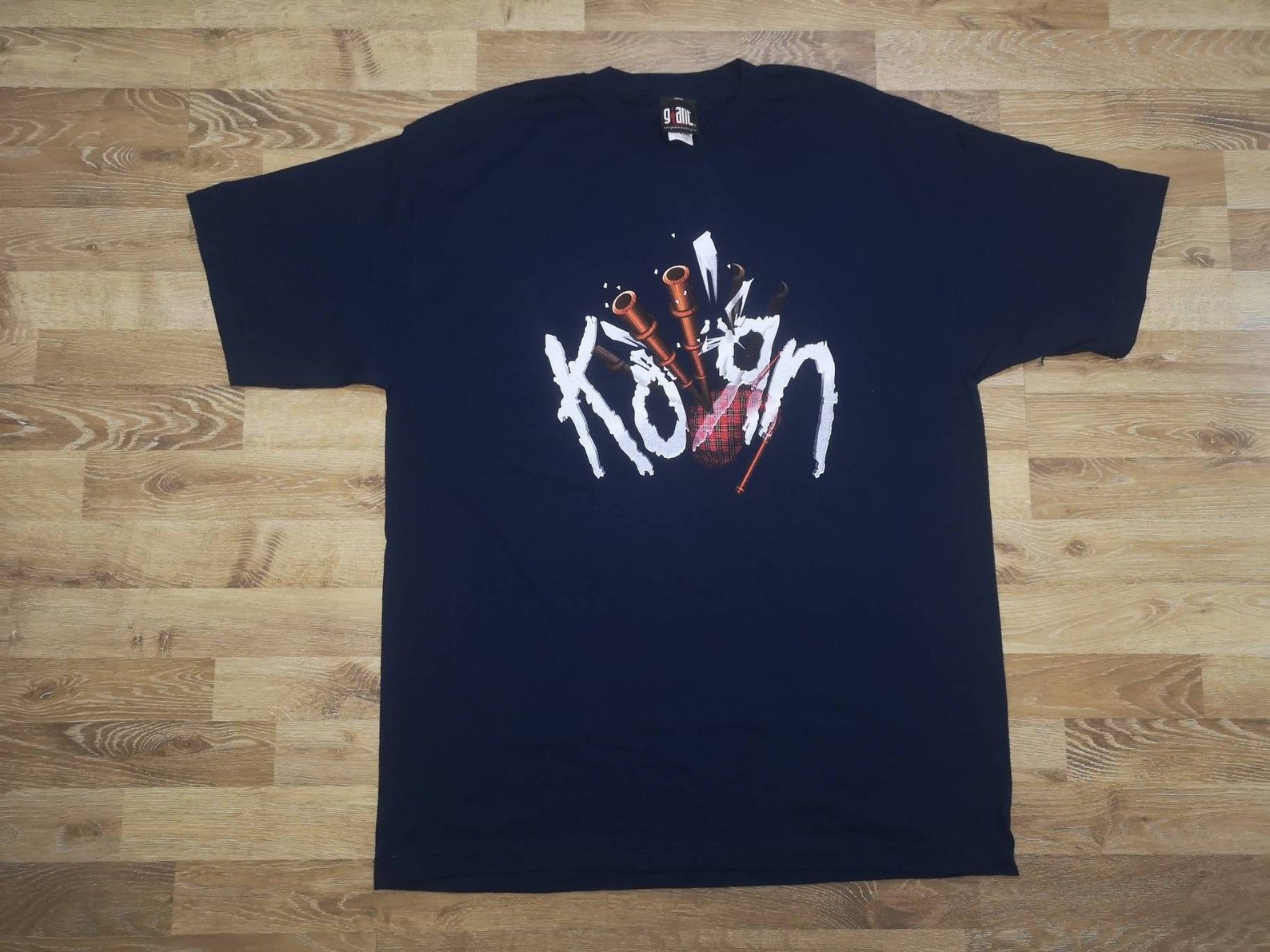 Rare! Deadstock New Old Stock Nos Unworn True Vintage Og 2000'S American Nu Metal Band Korn 2000 Promo T Shirt By Giant
