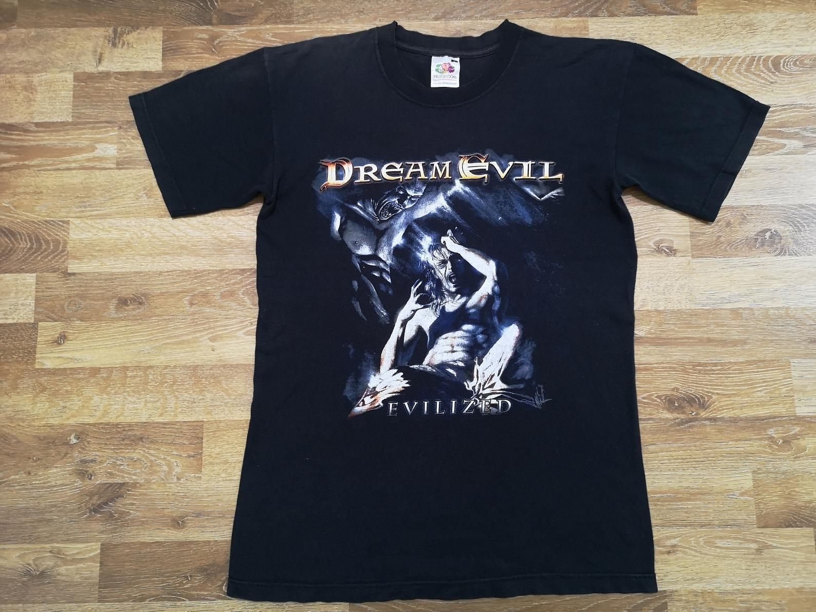 Rare! True Vintage 2000'S Sweden Heavy Metal Band Dream Evil Evilized Promo Album T Shirt Fredrick Nordstorm