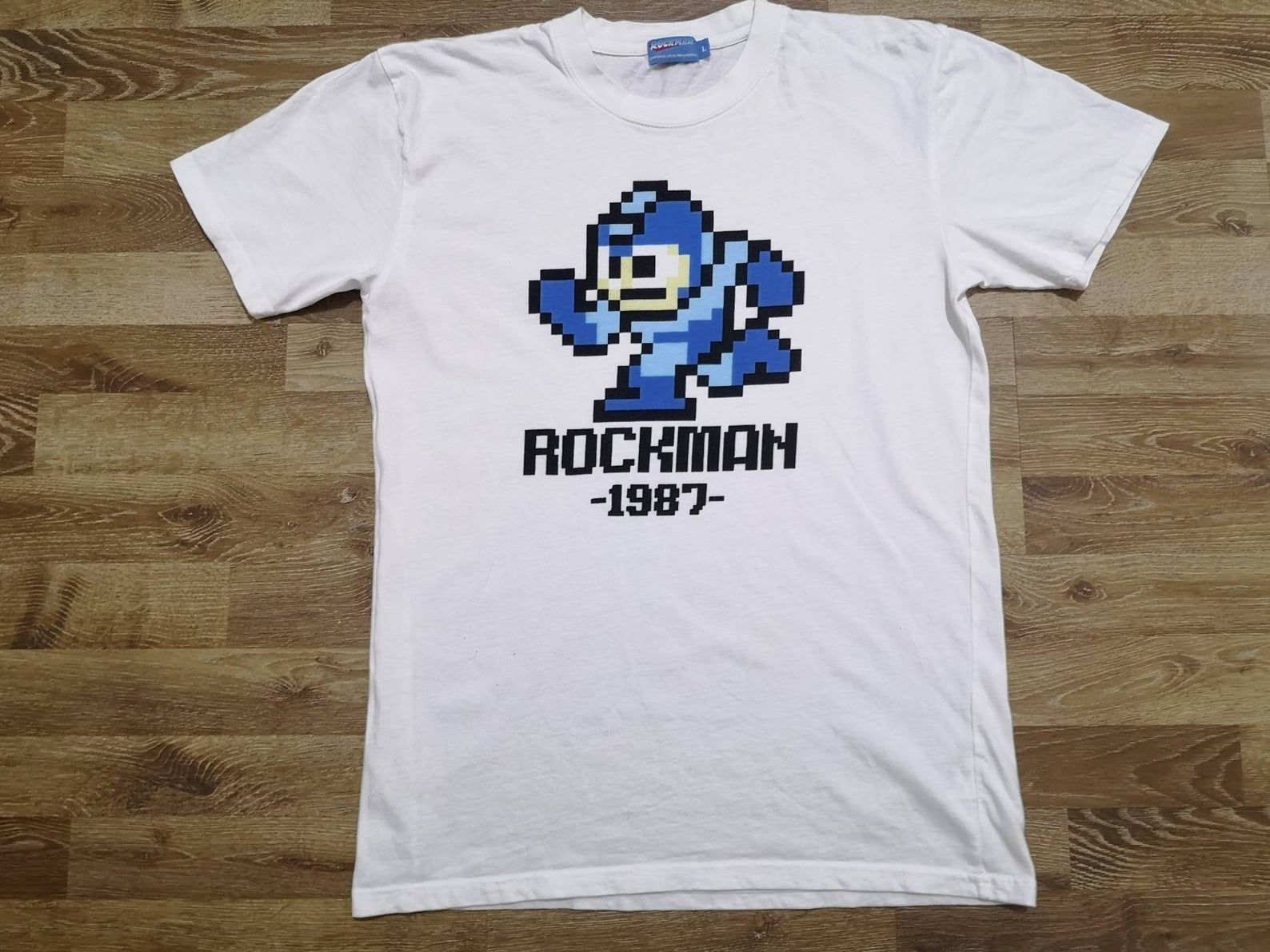 Rare! True Vintage Og 2000'S Rockman Capcom Video Games 2001 Promo T Shirt Mega Man X6 Playstation