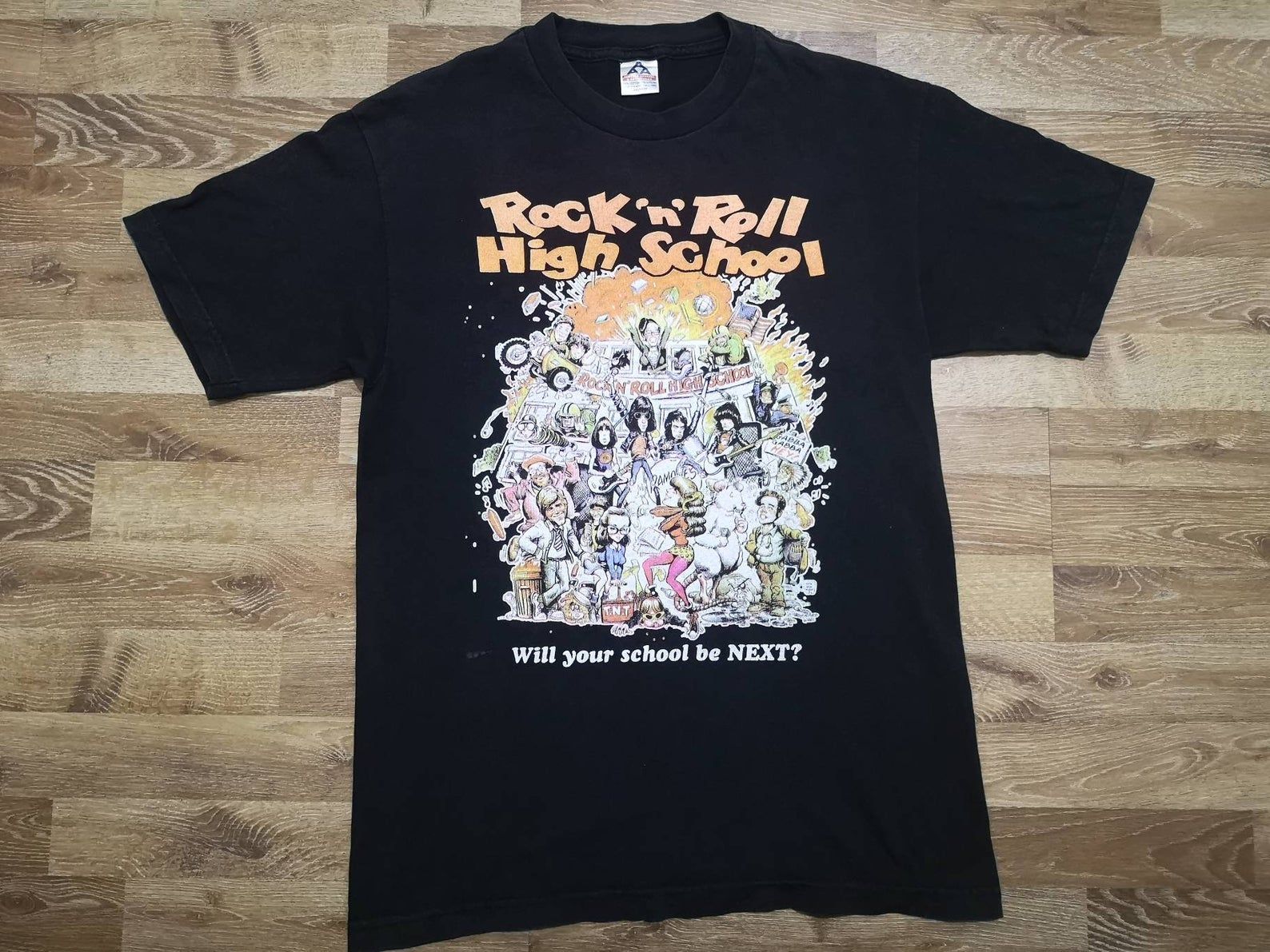 Rare! True Vintage Og 2000'S The Legendary American Punk Rock Band Ramones Rock 'N' Roll High School Promo Joey Marky T Shirt