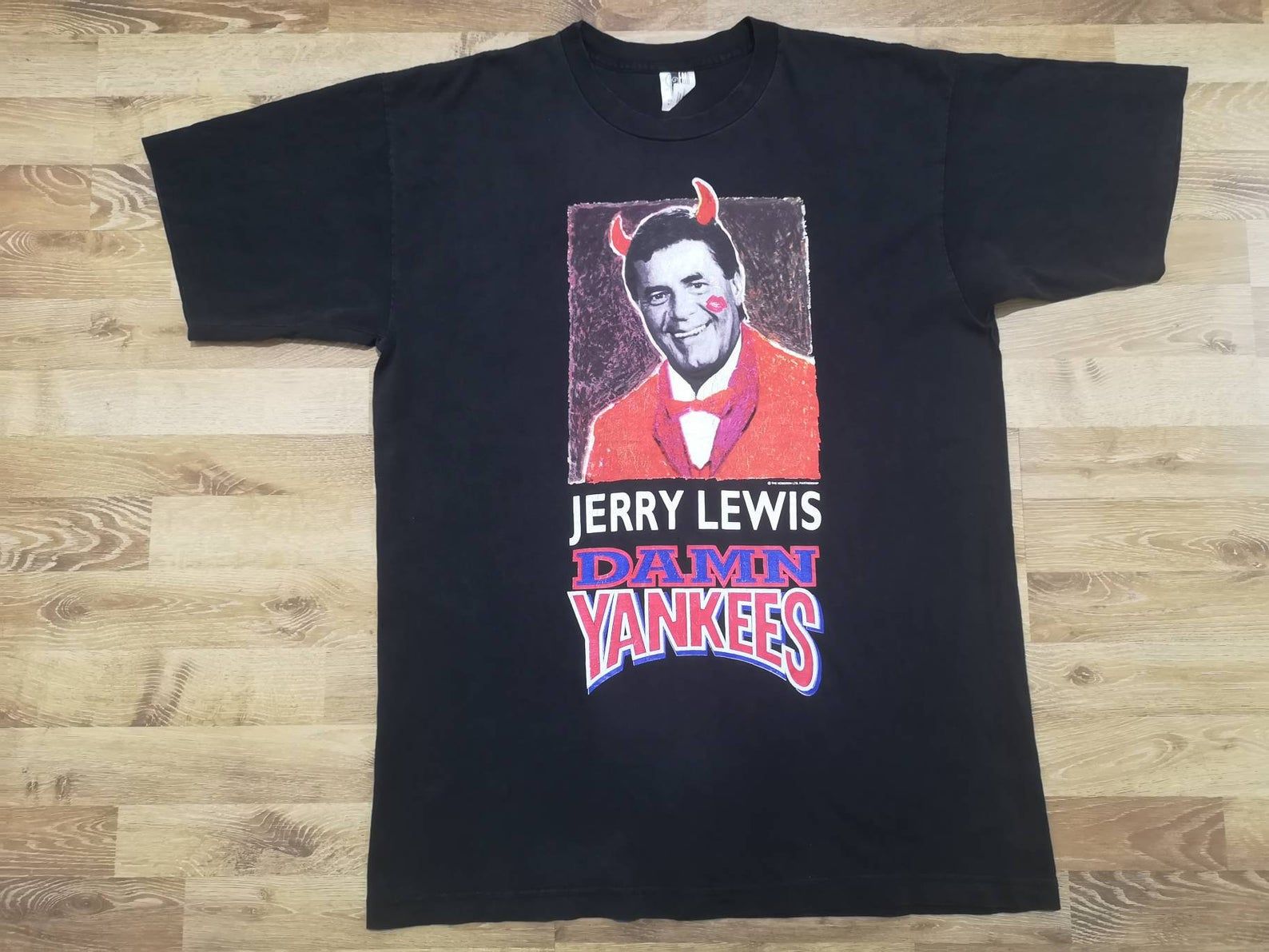 Rare! True Vintage Og 90'S Devils Jerry Lewis In Damn Yankees Comedy Movie Film Promo T Shirt By The Homerun Ltd Partnership