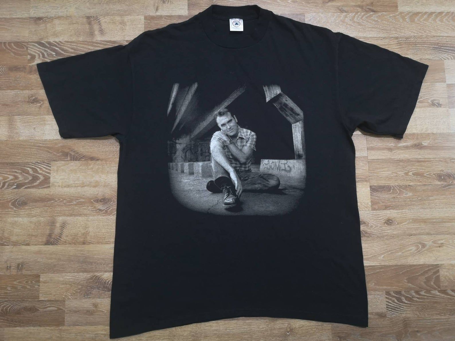 Rare! True Vintage Og 90'S Frontman Of English Alternative Rock Band The Smiths Steven Patrick Morrissey Big Potrait Promo T Shirt