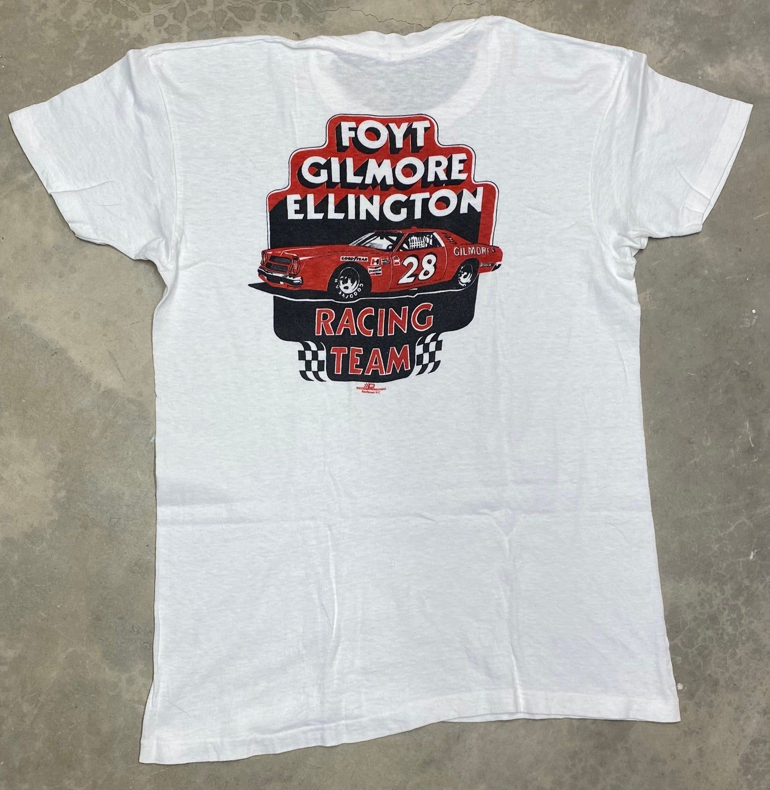 Rare! Vintage 1976 Aj Foyt / Gilmore / Ellington Nascar Racing Tee -