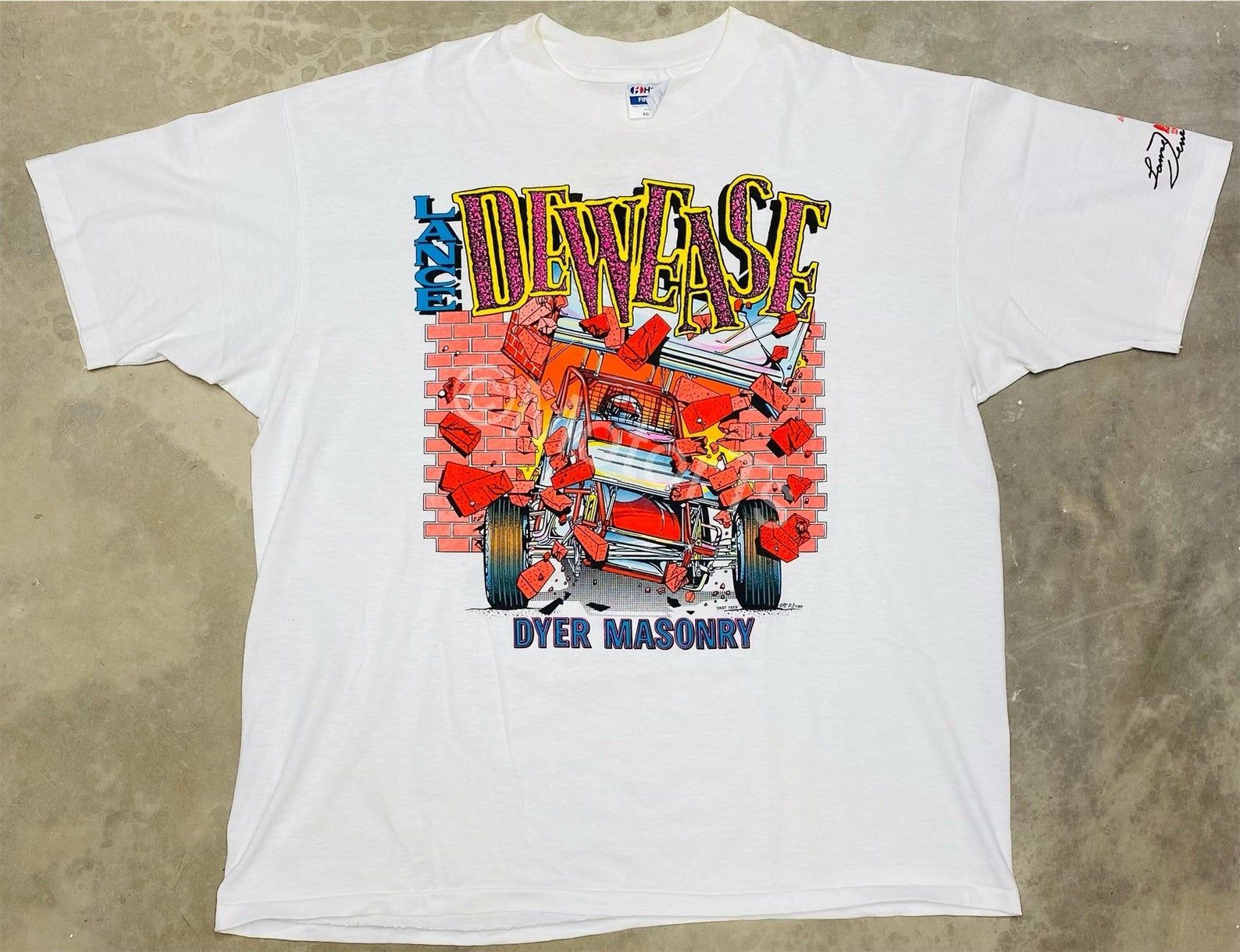 Rare! Vintage Nos 1992 Lance Dewease / Dyer Masonry S Car Tee -
