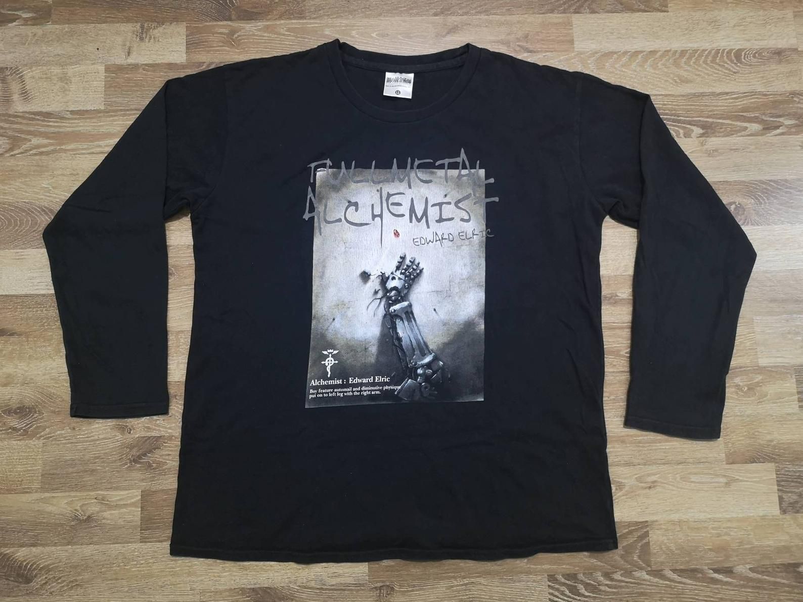 Rare! Vintage Og 2000'S Legendary Japanese Dark Fantasy Steam Punk Manga Series Fullmetal Alchemists Edward Elric Promo T Shirt