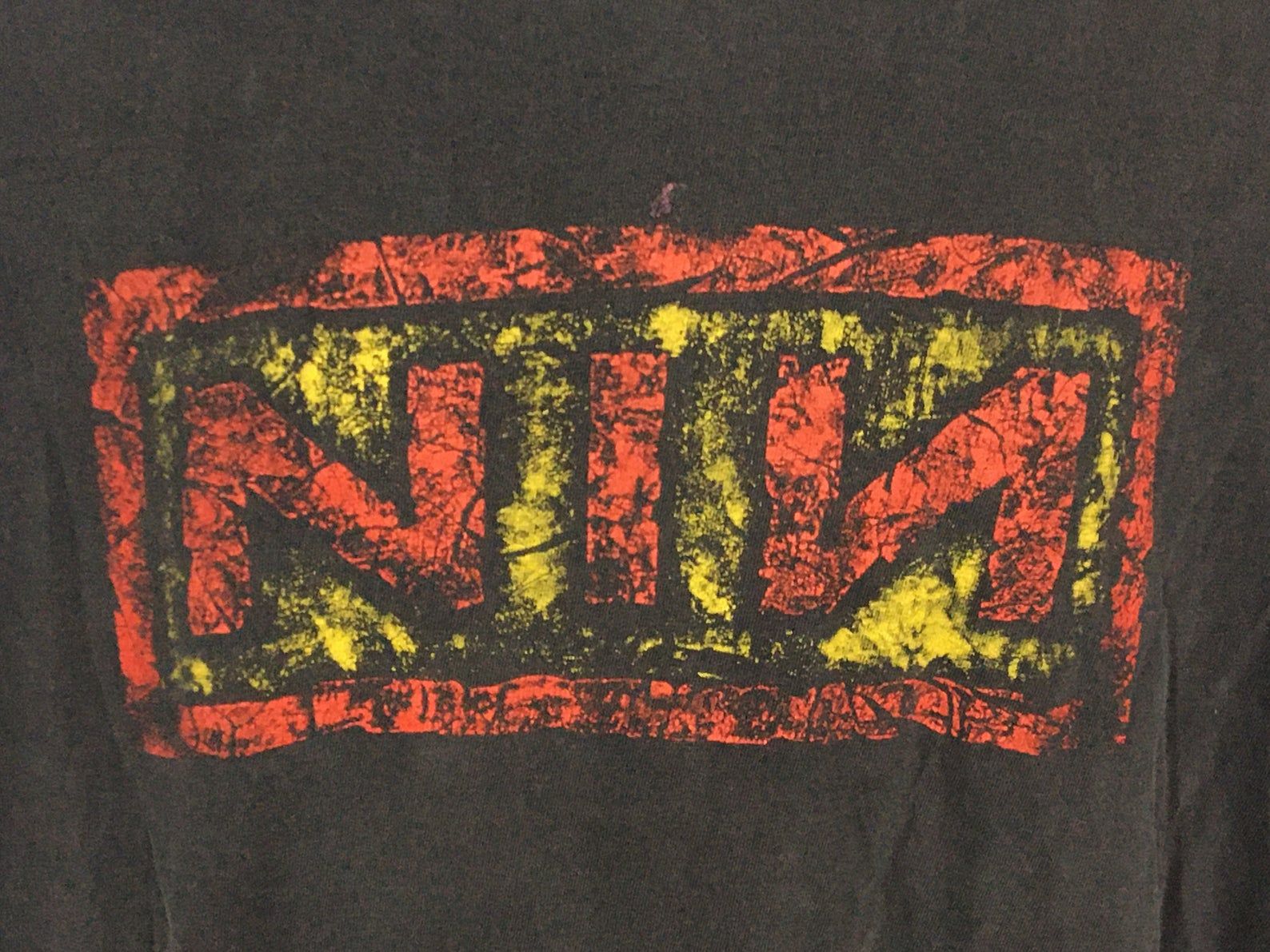 Rare 90S Nine Inch Nails Longsleeve Shirt - Sz - Lollapalooza The Cure Grunge Nirvana Concert Nin Megadeth