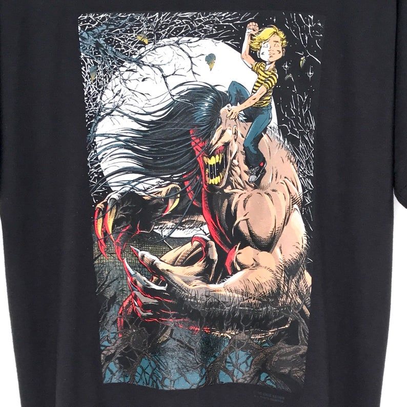 Rare 90S Pitt Ex Marvel Comics Artist Dale Keown Promo Shirt Vintage 1993 Illustrator Dale Keown Pitt Superhero Comic Book Promo Tee