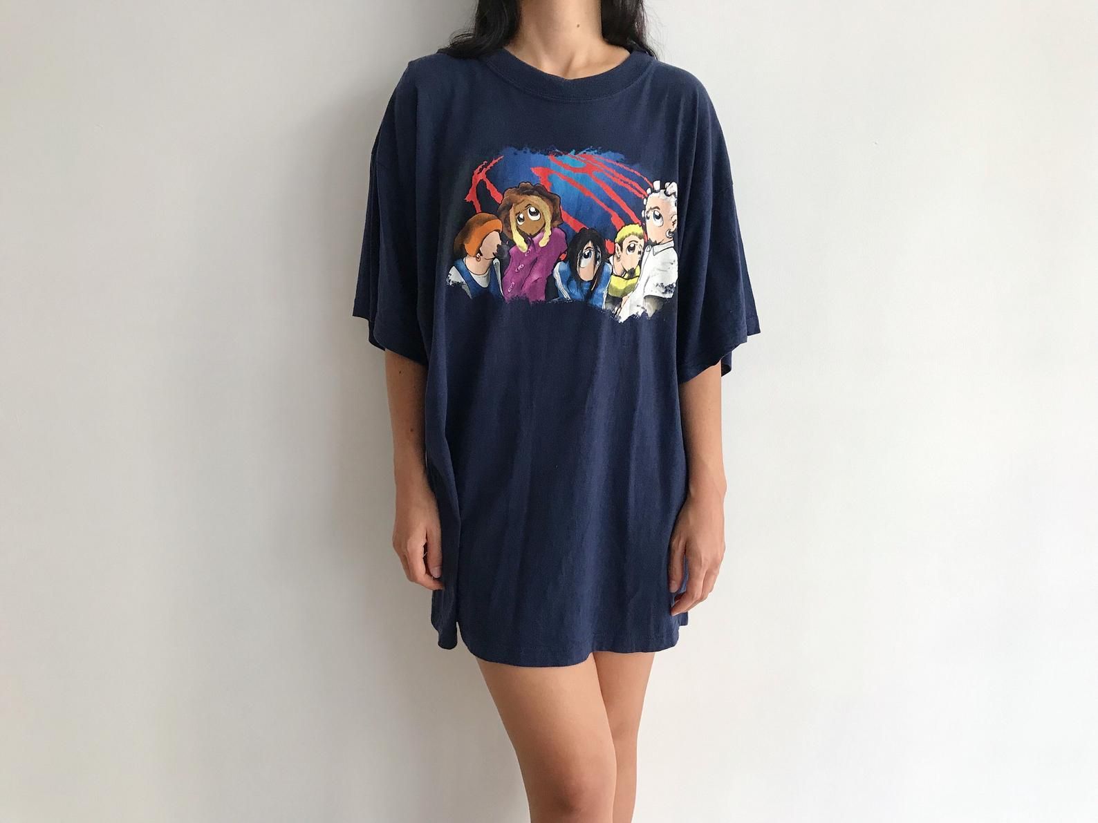 Rare 90S Vintage Korn Cartoon Shirt // Promo Concert Tour Tee // Alternative Hard Rock // Nu Metal // Animated Characters // Collector Item