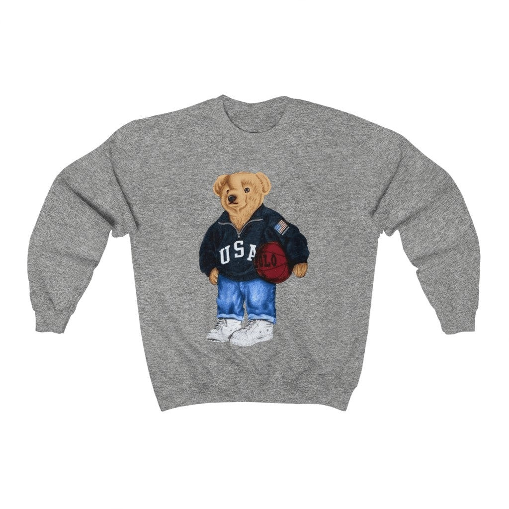 Rare 90S Vintage Ralph Lauren Polo Bear Designer Sweatshirt 211216