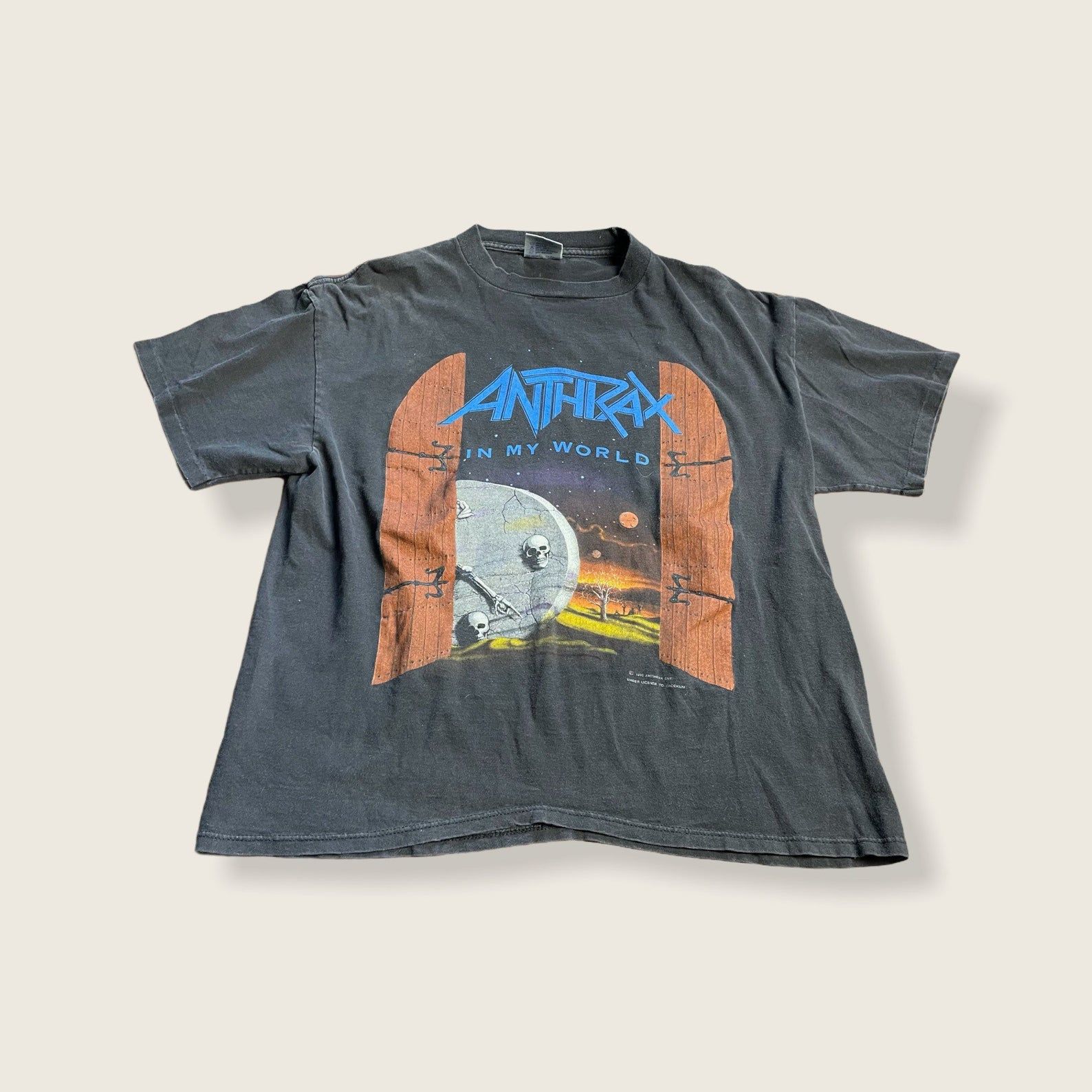 Rare Anthrax In My World 1990 Brockum Band Vintage 90S T Shirt