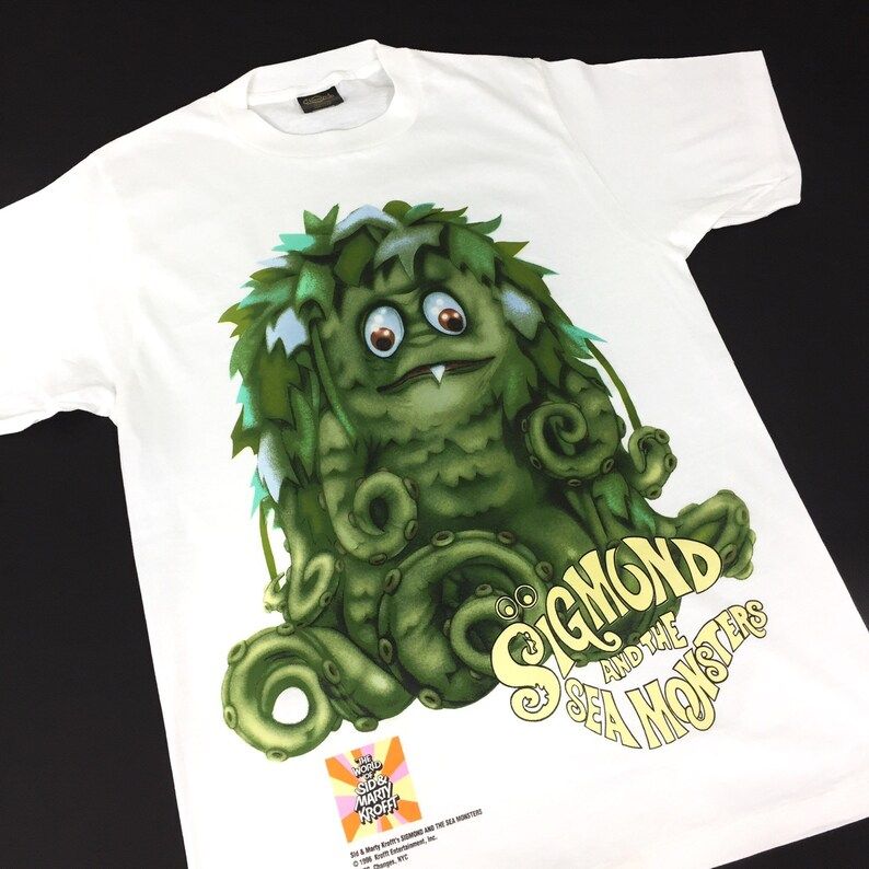 Rare Deadstock Vintage 90S 1996 96 Sigmund And The Sea Monsters Single Stitch Tv Promo Promotional Graphic Tee T Shirt Shirt
