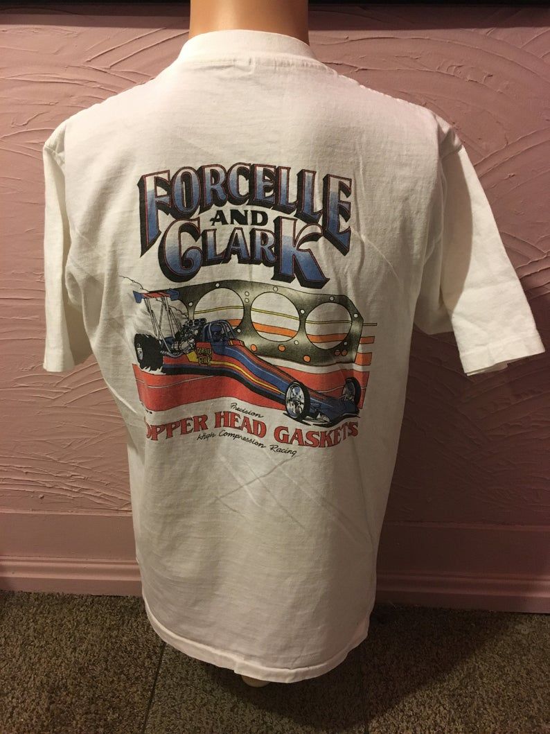 Rare Forcelle & Clark Drag Racing Gaskets Shirt